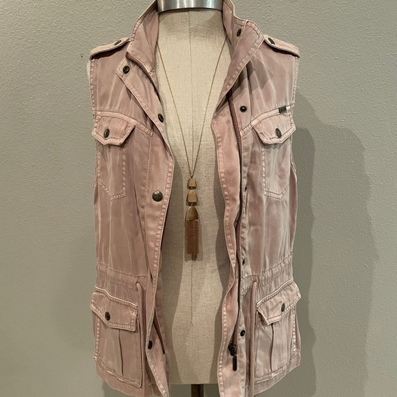 Max Studio Jackets & Blazers - Max Studio Zip Vest - Soft Pink